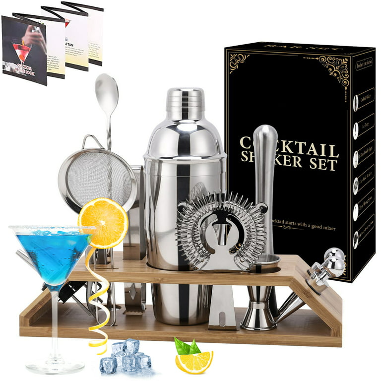 Cocktail Shaker Set, 16 Piece Bartender Kit, Cocktail Shaker, Stainless  Steel Bar Set Accessories, Coktail Set, Boston Shaker, Drink Mixer Shaker
