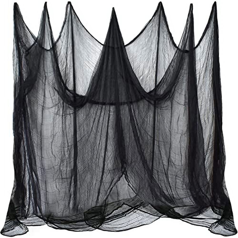 NET TOYS - Nappe/tissu Déco Halloween Gothique - 75x300 Cm, Noir, 100% Polyester - Décoration De Table Ou Mur