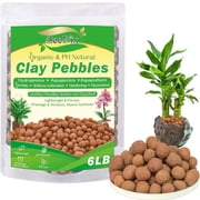 ZeeDix6LB Organic Leca Clay Pebbles for Plants - Hydroton Clay Pebbles for Indoor Potted Plants Hydroponics, Orchids, Aquaponics, Drainage & Decor