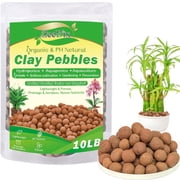 ZeeDix 10lb Leca Clay Pebbles Decorative Organic Seedling Plants Grow Media for Hydroponic Gardening