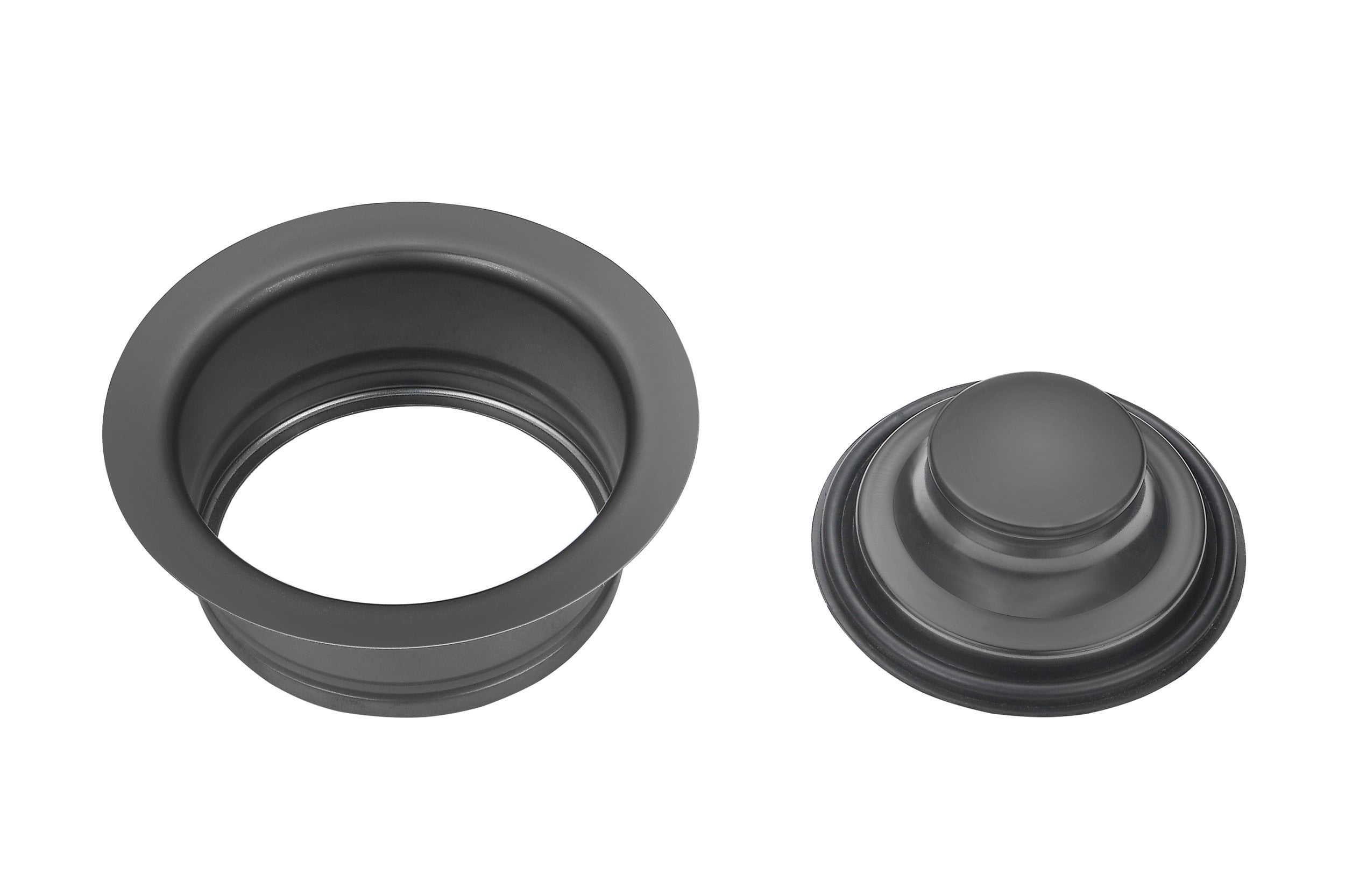 Zeek Gunmetal Black Stainless Steel Garbage Disposal Flange & Stopper for Kitchen Sinks - GDF300