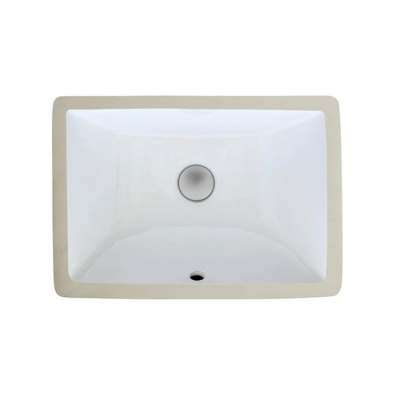 Zeek ZP-1611 Small Rectangular U/M Bathroom Sink 16 x 11 Inch