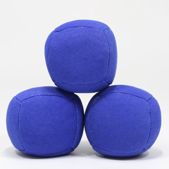 Zeekio Astro Juggling Ball Set - 100g Shredded Rubber Filled - Super Soft - Set of Three (3) (Blue)