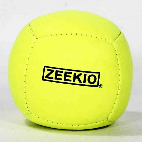 Zeekio Lunar Juggling Ball - 110g Professional UV Reactive 6 Panel Ball - Single Ball (Solid Yellow)