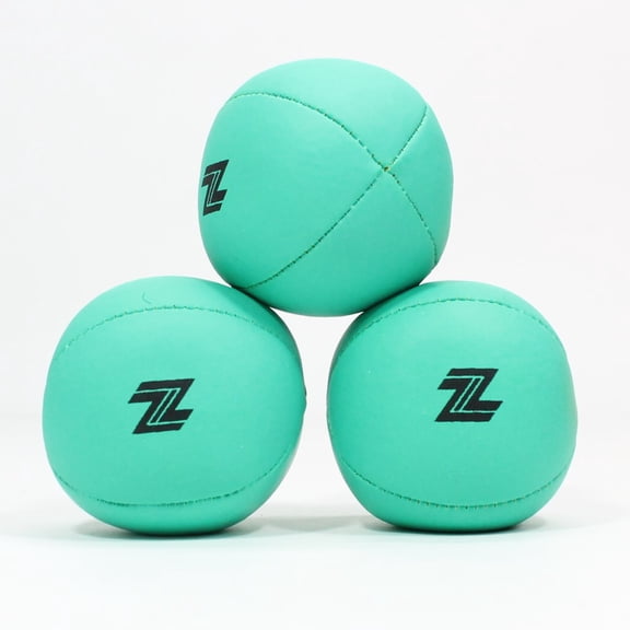 Zeekio Nova Juggling Ball Set - Stretch Bean Bag 4 Panel 120g Ball - Set of 3 Balls (Teal)