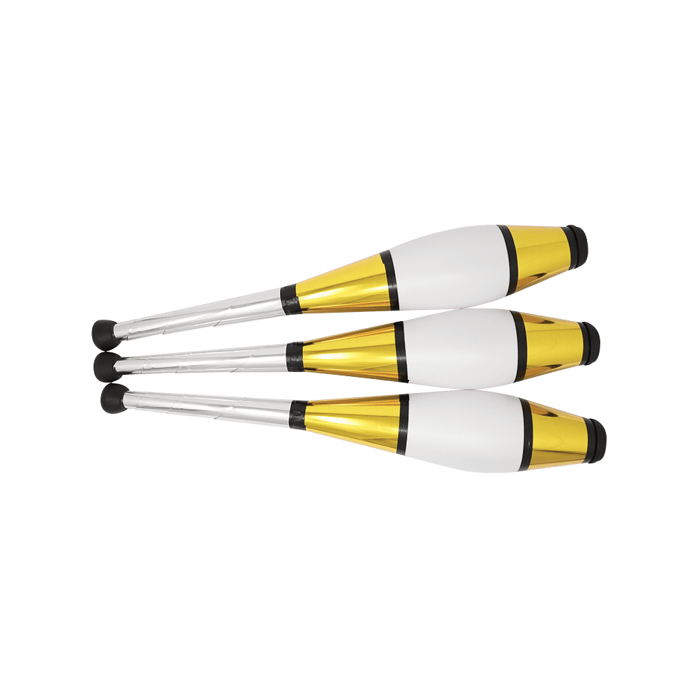 Zeekio Pegasus Juggling Club Set Beginner to Pro Set of 3 (All Gold