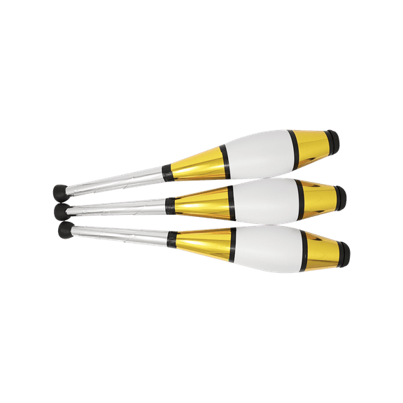 Zeekio Pegasus Juggling Club Set - Beginner to Pro - Set of 3 (All Gold)