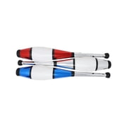 Zeekio Pegasus Juggling Club Set - Beginner to Pro - Set of 3 Blue Red Silver