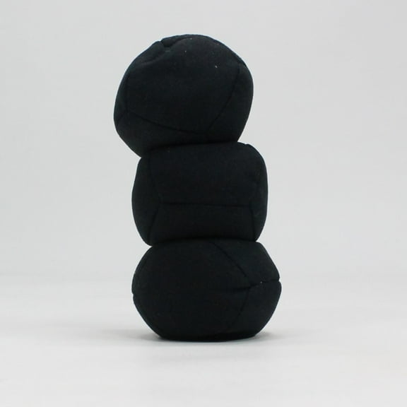 Zeekio Thud Juggling Ball Set - Lightweight 90g Beanbag Ball - Super Soft - Set of Three (3) (Black)