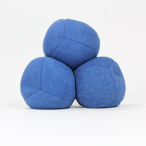 Zeekio Thud Juggling Ball Set - Lightweight 90g Beanbag Ball - Super Soft - Set of Three (3) (Blue)