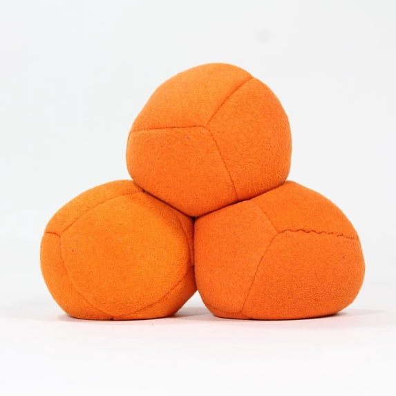 Zeekio Thud Juggling Ball Set - Lightweight 90g Beanbag Ball - Super Soft - Set of Three (3) (Orange)