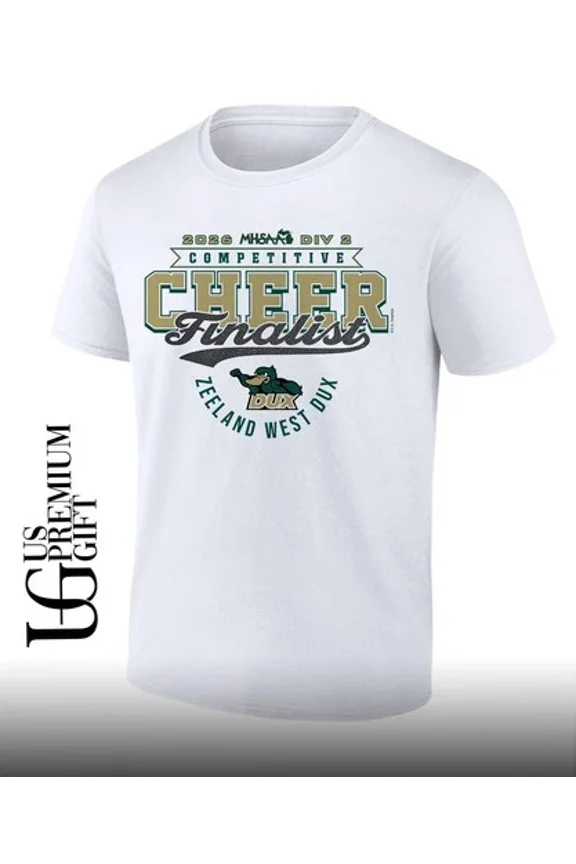Zeeland West Dux Mhsaa Competitive Cheer D2 Finalist Shirt