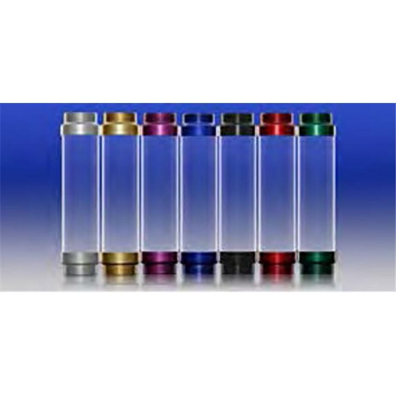 Zeeline NS-CTK Clear Tube Aluminum Rings on Each End - Black
