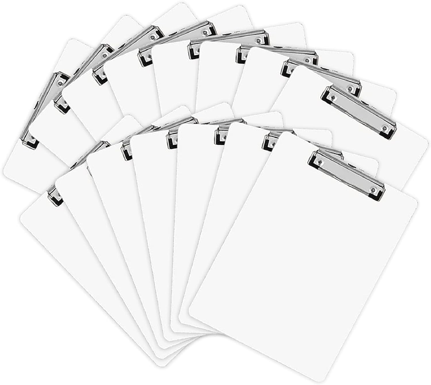 ZeenArt Clipboard, 14 Pcs Hardboard Office Whiteboard Clip Boards, 12.5