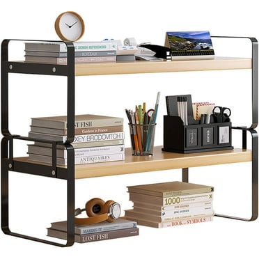 ZeenArt Desktop Organizer, Wooden Desk Shelf Organizer for Home Office