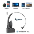 thumbnail image 1 of Zeeyh Bluetooth Headset 5.0, Type-C Rechargeable Headset Wireless, Truck Driver Driving, Office Headset With Noise Reduction Microphone, 1 of 8