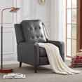thumbnail image 1 of Zeeyh Manual Recliner Chair with Medieval Style Accent Chair - Recliner Sofa Overstuffed Recliner Chair Home Theater Seating Bedroom & Living Room Chair,Black, 1 of 9