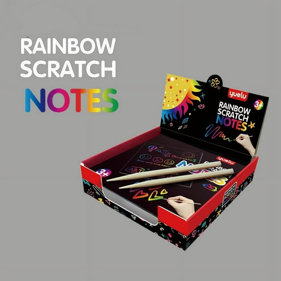 Zeeyh Yuelu Memo Scratch Painting 100 Sheets Pack Colorful Message Scratch Paper Creative Cross-border Hot-selling Graffiti Painting