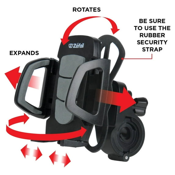 Zefal Bike Handlebar Phone Mount, Fits IPhone, Samsung, Android, Most Sizes and Models