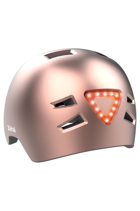 Rose Gold Light-up Lightweight Adult Bike Helmet (Ages 14+, Unisex)
