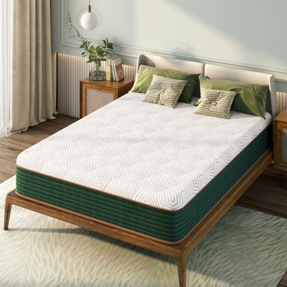 Zeffly Mattress 10 Inch Full Mattresses Innerspring Gel Memory Foam Mattress in a Box