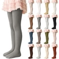 thumbnail image 1 of Zefriona Kids Knitted Cotton Striped Twisted Pantyhose for Dance & Layering – Stretchy Comfort Fit Base Pants, Ages 2–7 Years Orange Size 5, 1 of 10