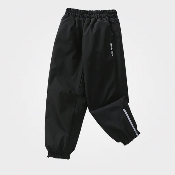 Zefriona Kids Snow Pants Waterproof Insulated Fleece Lined Fleece Lined Winter Trousers Black 14