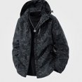 thumbnail image 1 of Zefriona Men's Water-Resistant Hooded Lightweight Softshell Jacket for Travel Black XL, 1 of 9