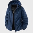 thumbnail image 1 of Zefriona Men's Water-Resistant Hooded Lightweight Softshell Jacket for Travel Blue 3XL, 1 of 3