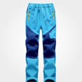 thumbnail image 1 of Zefriona Ski Pants Kids Softshell Reinforced Knees Waterproof Fleece Lined Winter Durable Trousers Light Blue 14, 1 of 9