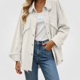 thumbnail image 1 of Zefriona Womens Fringe Denim Jacket Long Sleeve Button Front Jean Coat Top White Size S, 1 of 8