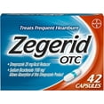 thumbnail image 1 of Zegerid OTC 24-Hour Heartburn Relief, Stomach Acid Reducer, The Only Proton Pump Inhibitor with Omeprazole 20mg + Sodium Bicarbonate, Treats Frequent Heartburn, 42ct Capsules, 1 of 6