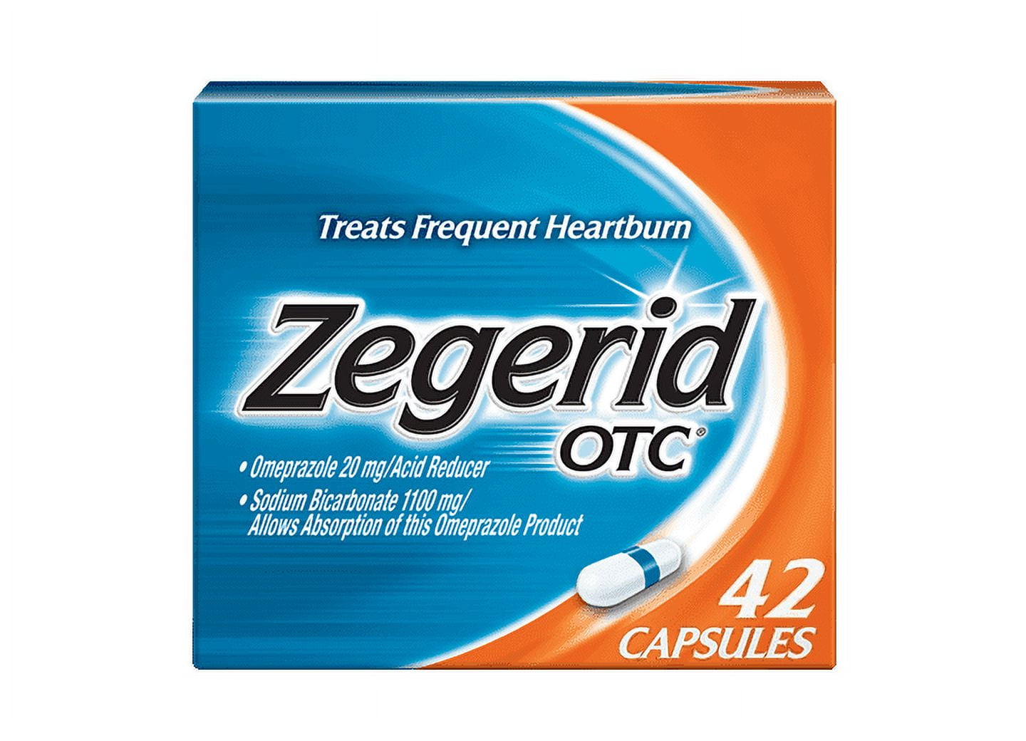 Zegerid OTC Heartburn Relief, Proton Pump Inhibitor, Capsules, 42ct