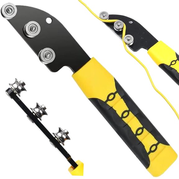 ZeginGazebo Wire Straightener Tool, Multi-Roller Electric Cable Alignment Tool for Copper & Aluminum Wire, Manual Wire Straightening Tool for Electricians, Wire Wrapping Tool