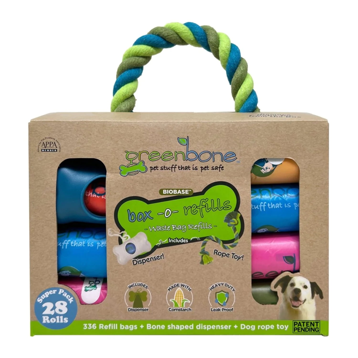 Zegsy greenbone pet waste bag refills dispenser toy kit with 336 bags Walmart
