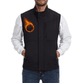 thumbnail image 1 of Zehisen Men's Utility Hiking Sweater Vest Waterproof Softshell Outdoor Fleece Lined Zip Up windproof vest Black Black L, 1 of 10