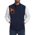 thumbnail image 1 of Zehisen Men's Utility Hiking Sweater Vest Waterproof Softshell Outdoor Fleece Lined Zip Up windproof vest Navy M, 1 of 8