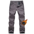 thumbnail image 1 of Zehisen Men's Winter Fleece Lined Hiking Pants With Zip Pockets Waterproof Quick-Dry Travel Fishing Work Outdoor Pants Iron Gray L, 1 of 8