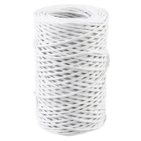 Zehuanyu 50M Floral Art Iron Wire Rope Roll for Wrapping, Gardening, Flower Binding, Crafting, and Store Use - White