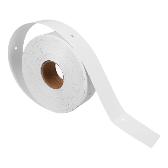 Zehuanyu 1 Roll Blank Name Tags for Clothes Printable White Copperplate Paper Labels for DIY Crafts Clothing Handwork Perforated Permanent Adhesive