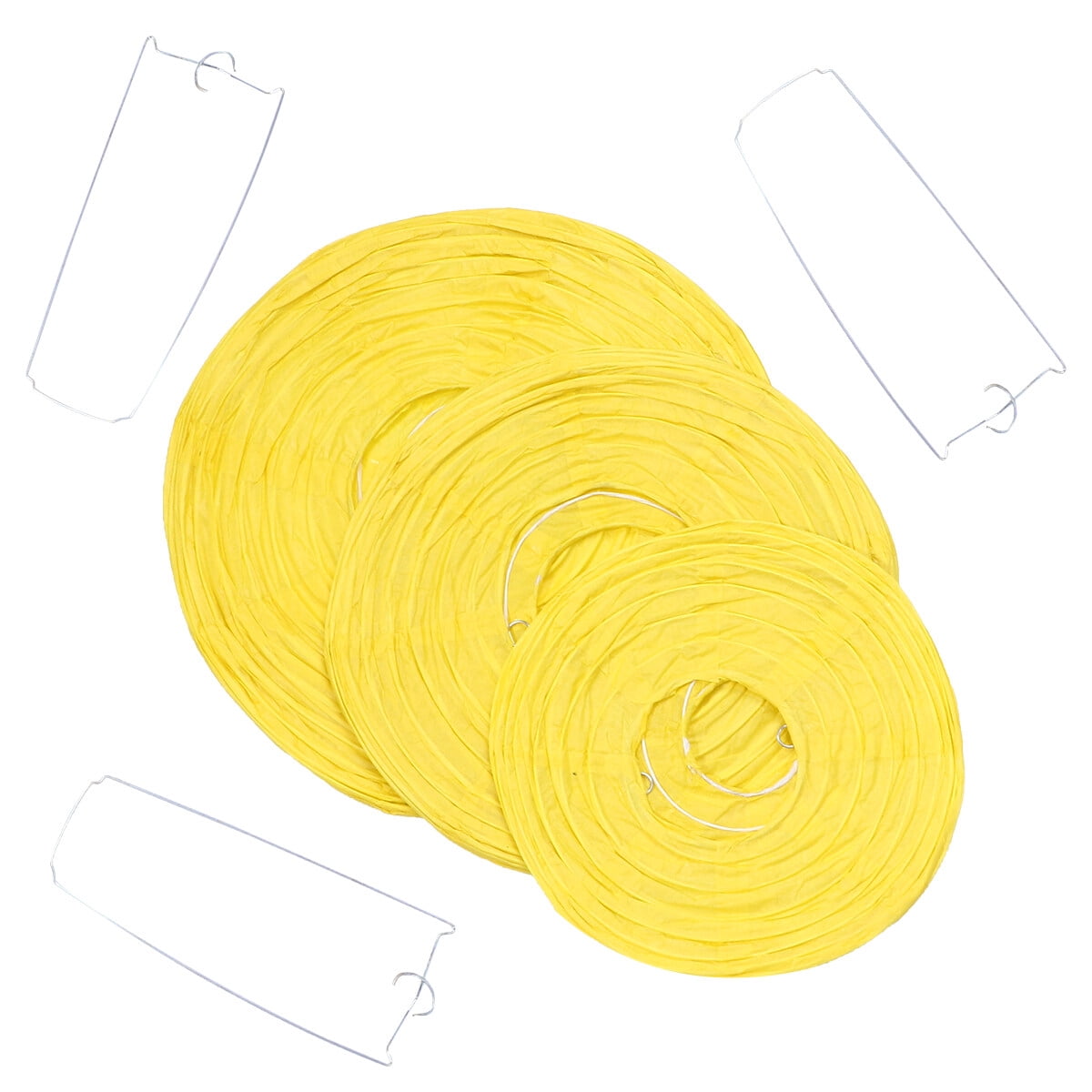 Steedna 4-Pack Simulation Wasp Nest Paper Lanterns - Foldable Spindle Decor For Christmas, Weddings & Parties (Light Yellow)