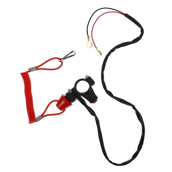 Zehuanyu 1 Set Marine Kill Switch Boat Motor Safety Switch Engine Stop Handlebar Engine Kill Switch Tether Kill Switch Compatible with 49CC-250CC Engines