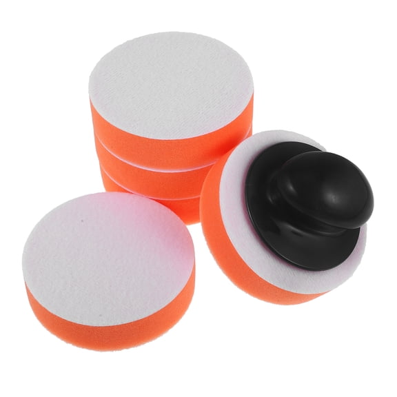 Zehuanyu 1 Set Waxing Polishing Pad With Handle Manual Polishing Sponge Wax Applicator Buffing Pads