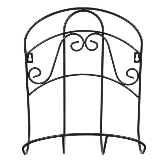 Zehuanyu 1 set Wall Mounted Garden Hose Storage Stand Bracket Hanging Hose Storage Rack (Black)