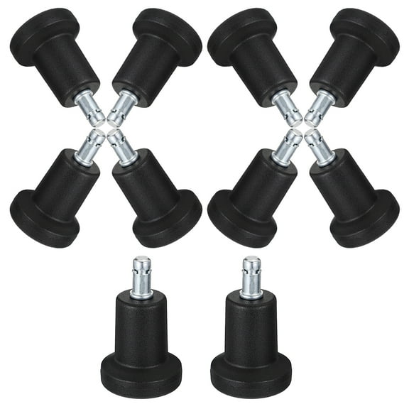 Zehuanyu Set of 10 Bevel Bracket Fixed Wheels for Office Use 6.00X5.00X2.20CM Black Color