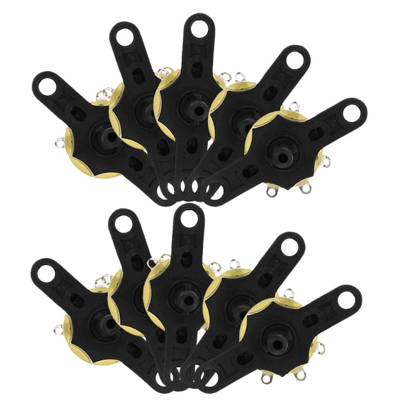 Zehuanyu  10 Pcs Electric Fan Switch RV Button Marine Modification Black