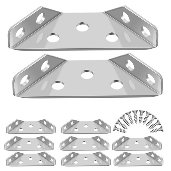 Zehuanyu  10 Pcs Floating Shelf Bracket Brackets Stainless Steel Corner Code