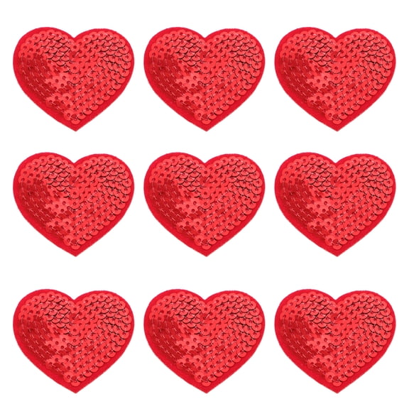 Zehuanyu 10 Pcs Heart Sequin Patches Button Jewelry Strainer