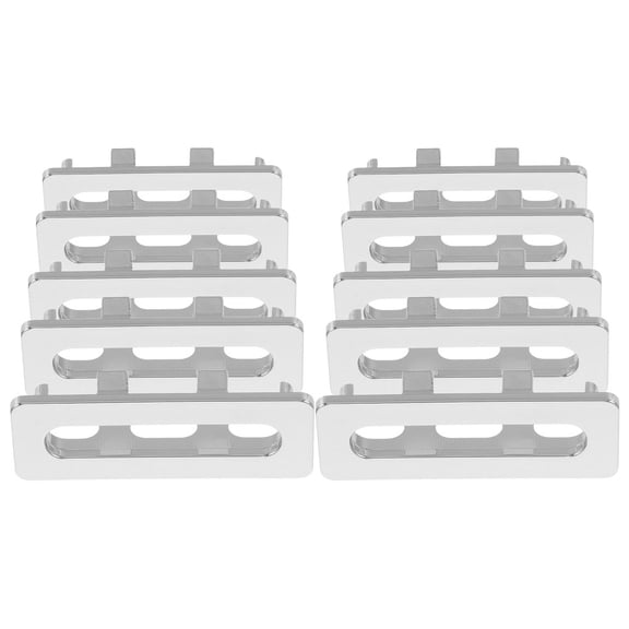 EXHUMKY 10Pcs Silver Sink Overflow Rings Plastic Basin Hole Covers for Bathroom Protection