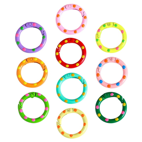 10pcs Metal Book Rings for Binding Notebooks Flashcards Loose Leaf Binders Office Supplies